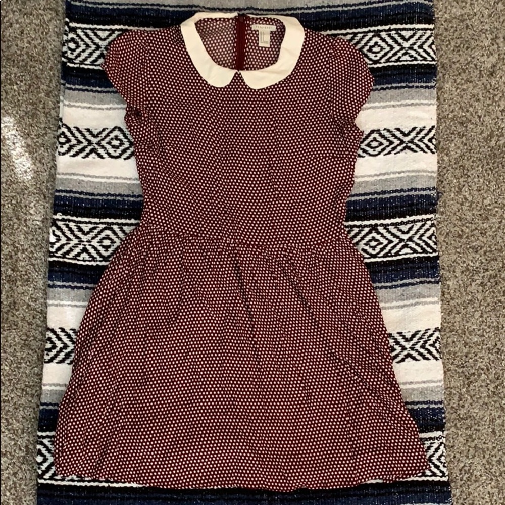 Forever 21 Polka dot dress with white collar